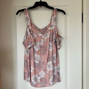 Floral Cold Shoulder Top